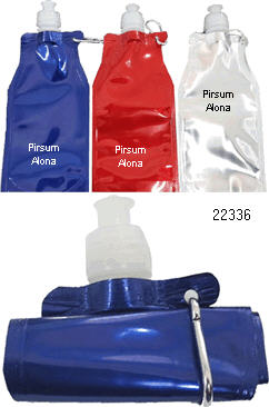 גימיק מיוחד ומקורי - בקבוק מתקפל לשתיה עם שאקל אחיזה מתכת.   ניתן לקיפול מלא בתום השימוש.  שקית שתייה איכותית וחזקה ביותר למשקאות חמים וקרים.   עמידה בטמפ‘ נוזלים של עד 80 מעלות.  פיית שתייה ספורטיבית   שאקל מתכת לחיבור לכל תיק   שקית שתייה ללא BPA ומאושר ע“י מכון התקנים הישראלי  ניתן להקפאה ולשטיפה במדיח.  חומר: אלומיניום   נפח של שקית אלומיניום: 500 מ'ל  בעל גימור מטאלי  צבעים של שקית מתקפל לבחירתכם לפי תמונה  שקית למשקאות מומלץ לחיילים, סטודנטים!  מינימום הזמנה: 100 שקית שתייה עם קליפס לתלייה  