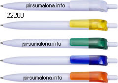 עט אילינוי בצבע לבן עם עיטור בצבעים שונים - מתאים כגימיק לקידום מכירות.  עט כדורי, עט פלסטיק.   