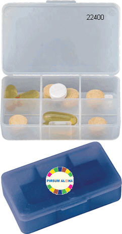 ארגונית לכדורים, ויטמינים  פלסטיק   6 צלעות  מידות: 8/5/1.8 ס'מ  מינימום הזמנה: 300 קופסאות אחסנה  