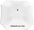 מטריה מרובעת עם הדפסת לוגו בצד אחד, בצבע אחד על מטריה