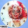 מתנה אידיאלית לתשומת לב - שעון קיר זכוכית Marilyn Monroe 